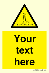 Custom warning artificial waterfall